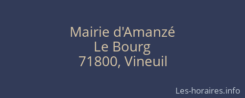 Mairie d'Amanzé