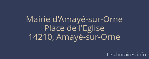 Mairie d'Amayé-sur-Orne