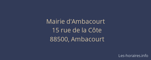 Mairie d'Ambacourt