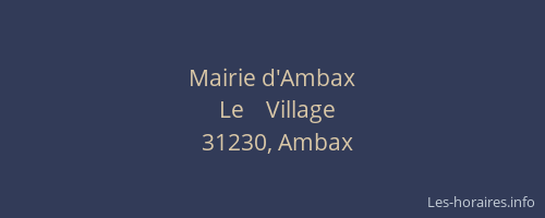 Mairie d'Ambax