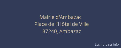 Mairie d'Ambazac