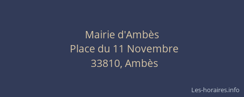 Mairie d'Amb&egrave;s