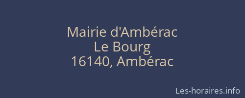 Mairie d'Ambérac