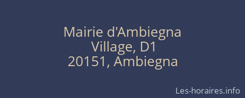 Mairie d'Ambiegna