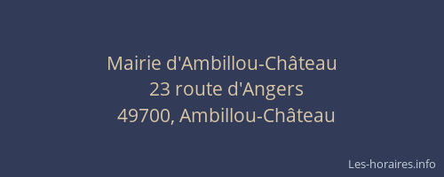 Mairie d'Ambillou-Château