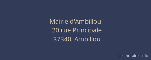 Mairie d'Ambillou