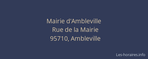 Mairie d'Ambleville