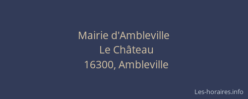 Mairie d'Ambleville