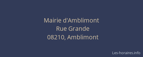 Mairie d'Amblimont