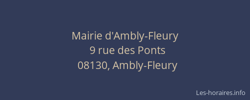 Mairie d'Ambly-Fleury