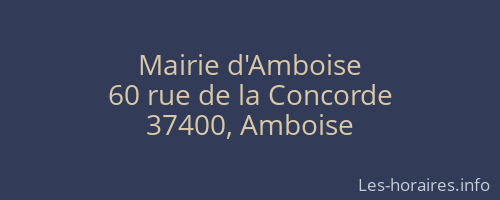 Mairie d'Amboise