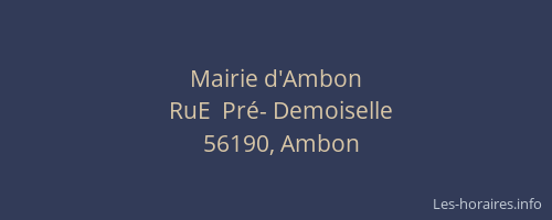 Mairie d'Ambon