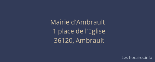 Mairie d'Ambrault