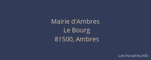 Mairie d'Ambres