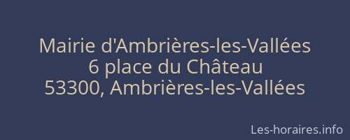 Mairie d'Ambrières-les-Vallées