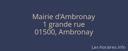 Mairie d'Ambronay