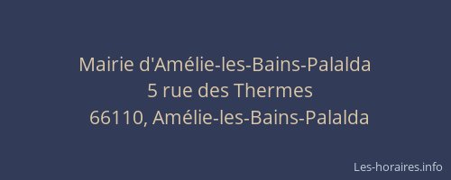 Mairie d'Am&eacute;lie-les-Bains-Palalda