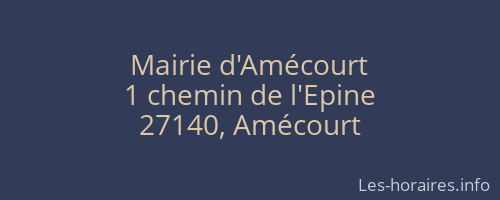 Mairie d'Amécourt