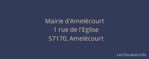 Mairie d'Amel&eacute;court