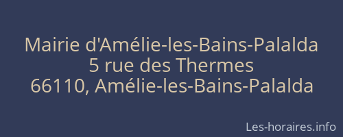 Mairie d'Amélie-les-Bains-Palalda