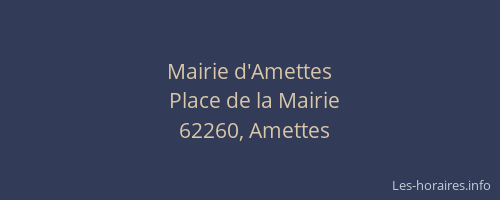 Mairie d'Amettes