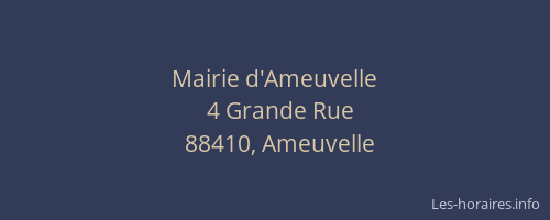 Mairie d'Ameuvelle