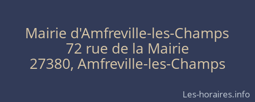 Mairie d'Amfreville-les-Champs