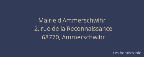 Mairie d'Ammerschwihr