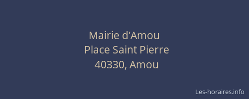 Mairie d'Amou