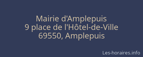 Mairie d'Amplepuis