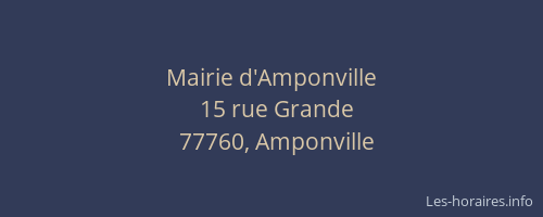 Mairie d'Amponville