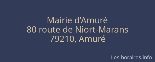 Mairie d'Amuré