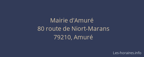 Mairie d'Amur&eacute;
