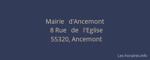 Mairie   d'Ancemont