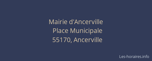 Mairie d'Ancerville