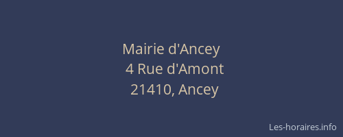 Mairie d'Ancey