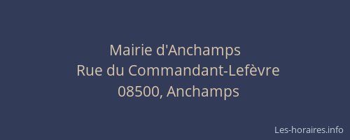Mairie d'Anchamps