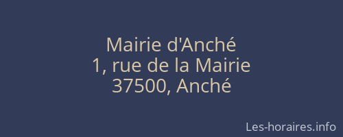 Mairie d'Anché