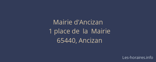 Mairie d'Ancizan