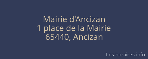Mairie d'Ancizan