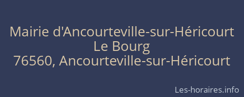 Mairie d'Ancourteville-sur-Héricourt
