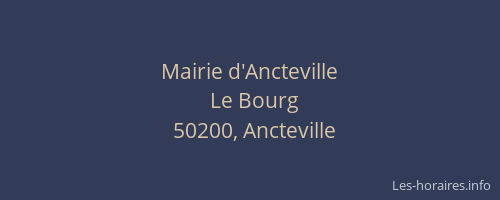 Mairie d'Ancteville