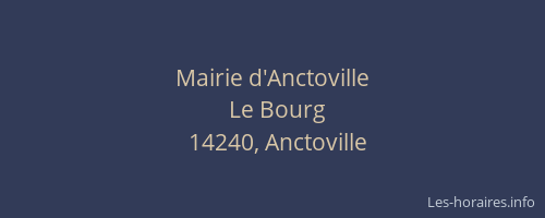 Mairie d'Anctoville