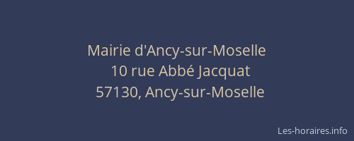Mairie d'Ancy-sur-Moselle