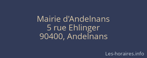 Mairie d'Andelnans