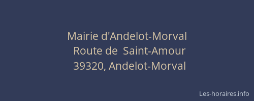 Mairie d'Andelot-Morval