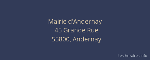 Mairie d'Andernay