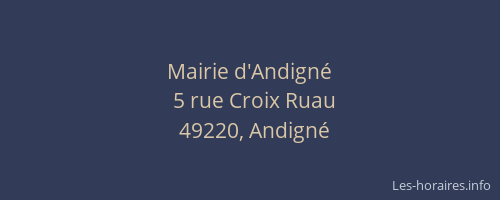 Mairie d'Andigné