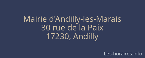 Mairie d'Andilly-les-Marais