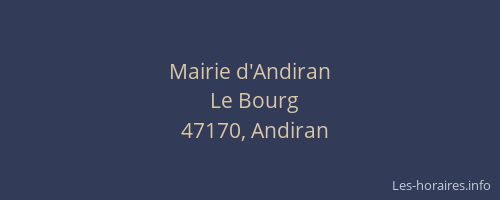 Mairie d'Andiran